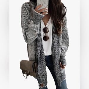 Womens Long Sleeve Oversized Sweater Coat
